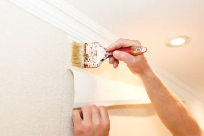 Pose de papier peint à Ceilloux — revêtements muraux et toiles de verre